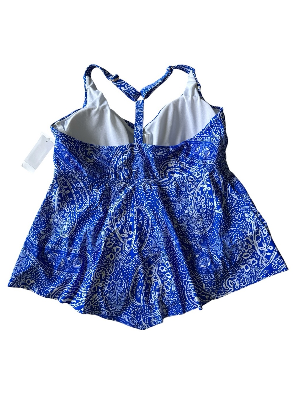 Raisins Curve Aviva Tankini Blue Paisley Swim Top Plus Size 16W NWT - Picture 3 of 7